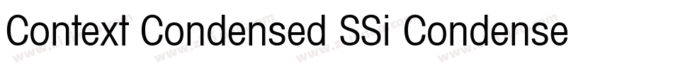 Context Condensed SSi Condensed字体转换